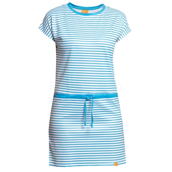 Пляжное платье iQ UV 50+ в полоску белый-синий