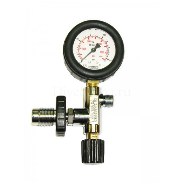Зарядный вентиль BAUER с манометром 225 BAR