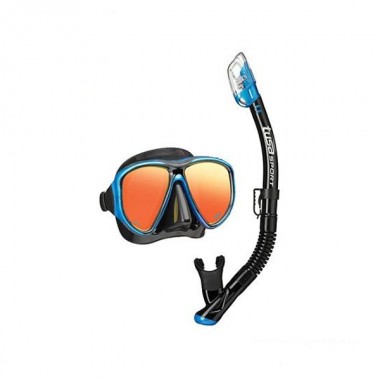 Комплект UC2425PMQB Powerview (маска+трубка) TUSA Sport зеркальные линзы