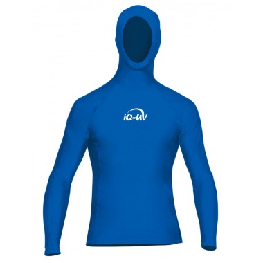 Гидромайка лайкровая с капюшоном iQ, Watersport мужская, UV300+ синий