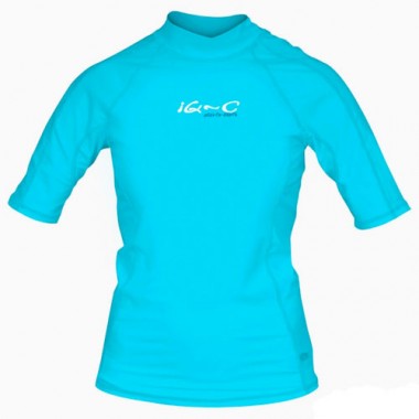 Гидромайка лайкровая iQ Watersport, женская UV300+ бирюза