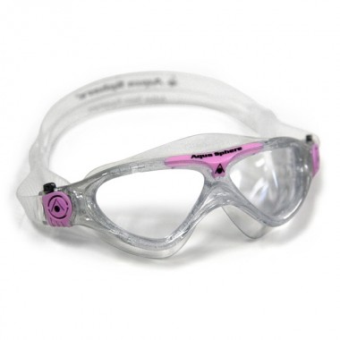 Очки для плавания Aqua Sphere Vista jr прозрачные линзы, glitter/pink