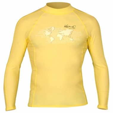 Гидромайка лайкровая iQ, Watersport мужская, желтая UV300+