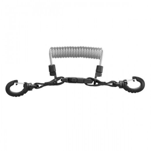 ДЕРЖАТЕЛЬ СПИРАЛЬНЫЙ ТРОС + КАРАБИНЫ