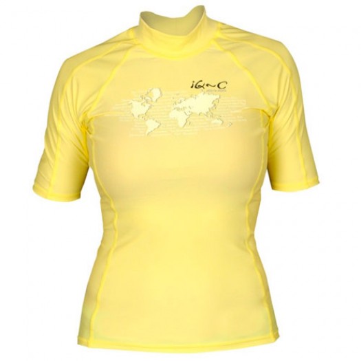 Гидромайка лайкровая iQ, Watersport женская, желтая UV300+