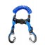 Ретрактор спиральный с двумя карабинами, синий