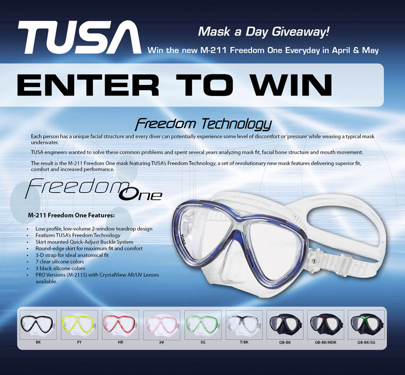 Выиграйте новую маску TUSA M-211