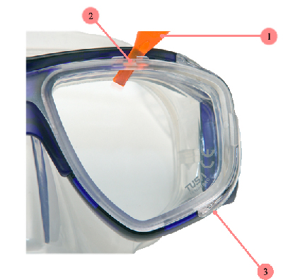 Замена линз в  маске TUSA Splendive IV М-40